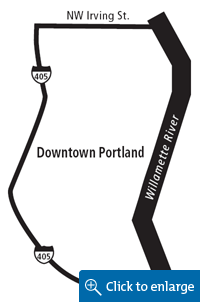 Honored Citizen Downtown Portland Bus Pass Boundary Map