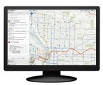 Computer monitor showing TriMet website