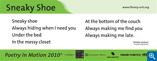The poem as it appears on transit vehicles