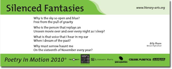 The poem as it appears on transit vehicles