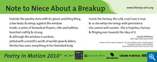 The poem as it appears on transit vehicles