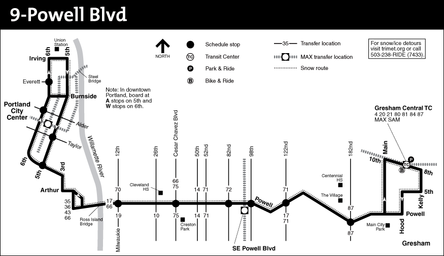 Bus Line 9 Route Map