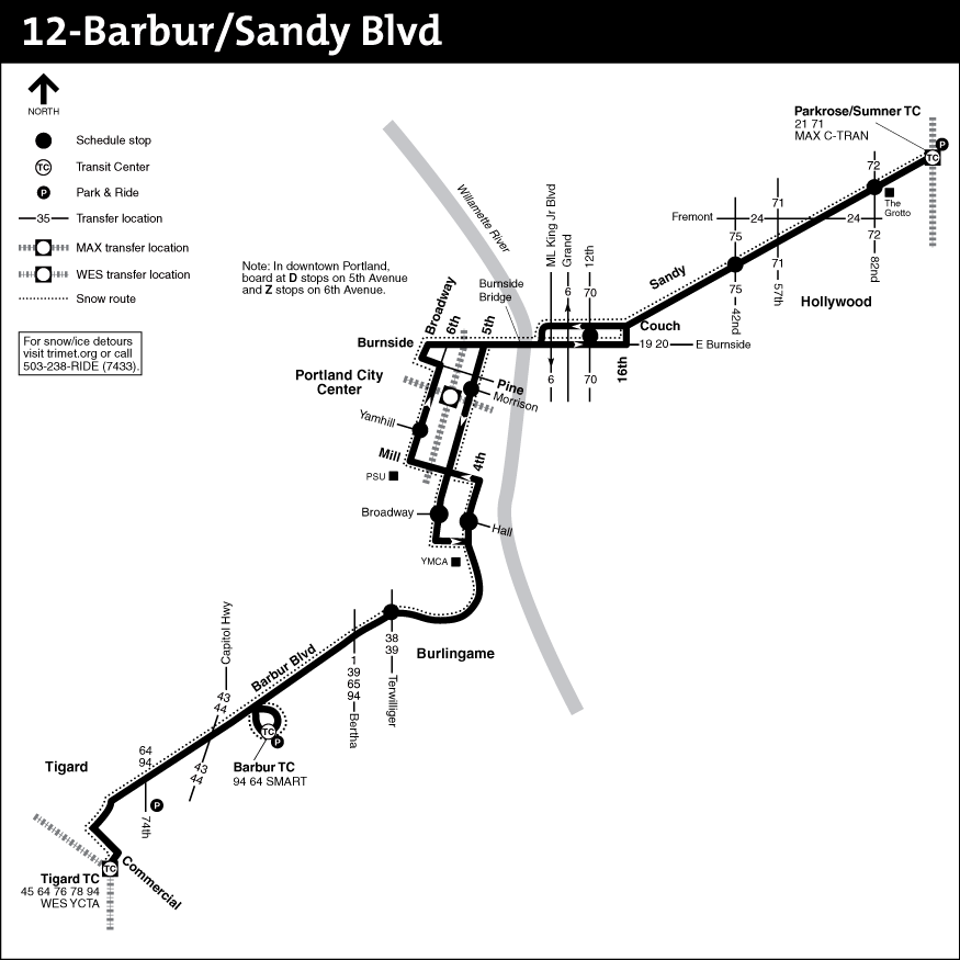 Bus Line 12 Route Map