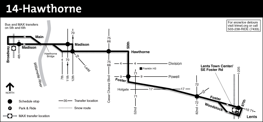 Bus Line 14 Route Map