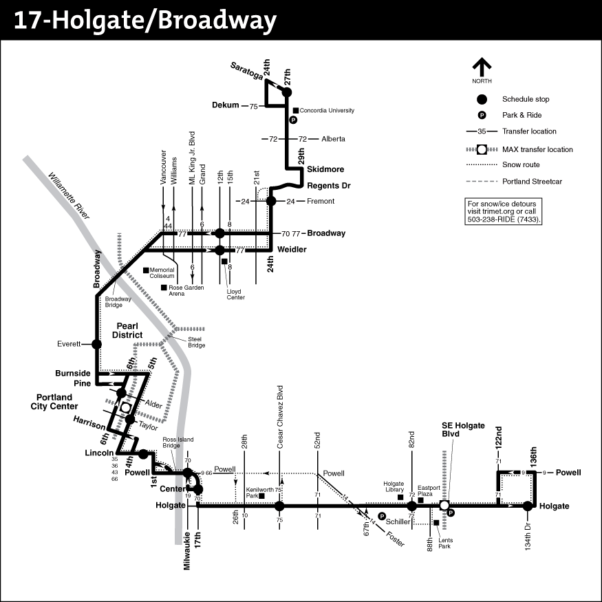 Bus Line 17 Route Map