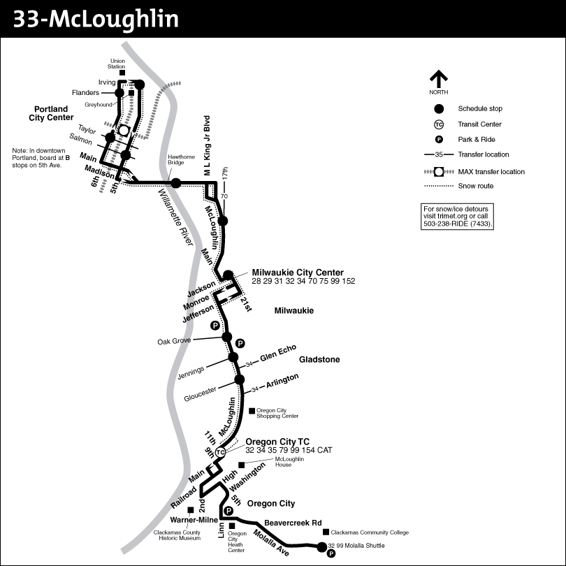 Bus Line 33 Route Map