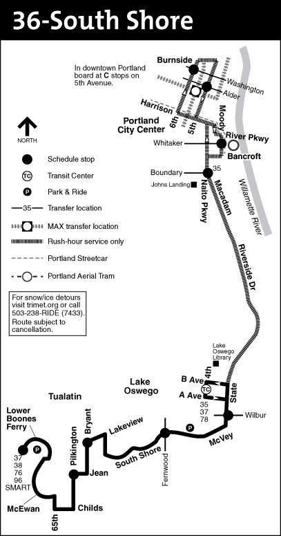 Bus Line 36 Route Map
