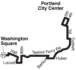 Bus Line 43 Simple Route Map