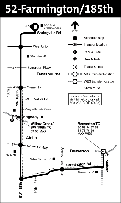 Bus Line 52 Route Map