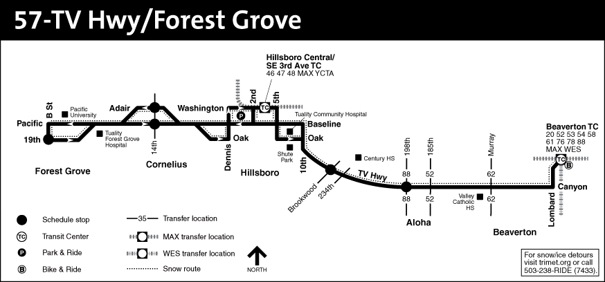Bus Line 57 Route Map