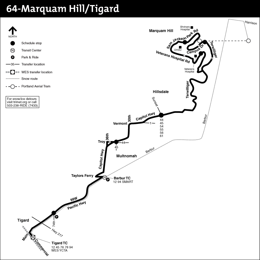 Bus Line 64 Route Map