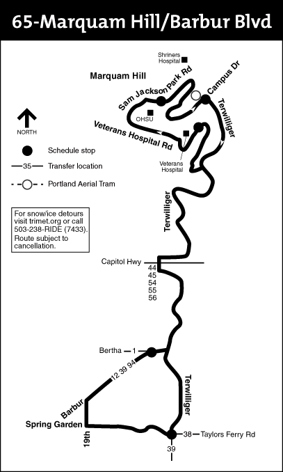 Bus Line 65 Route Map