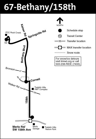 Bus Line 67 Route Map
