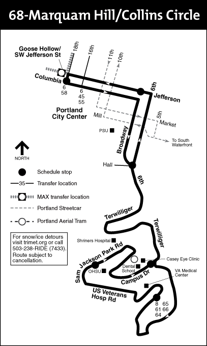 Bus Line 68 Route Map