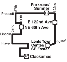Bus Line 71 Simple Route Map