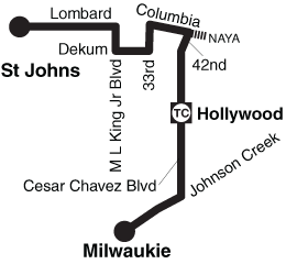 Bus Line 75 Simple Route Map