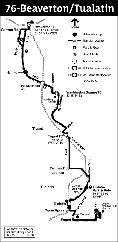 Bus Line 76 Route Map
