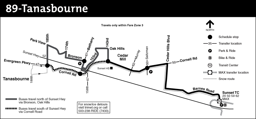 Bus Line 89 Route Map