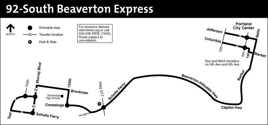 Bus Line 92 Route Map