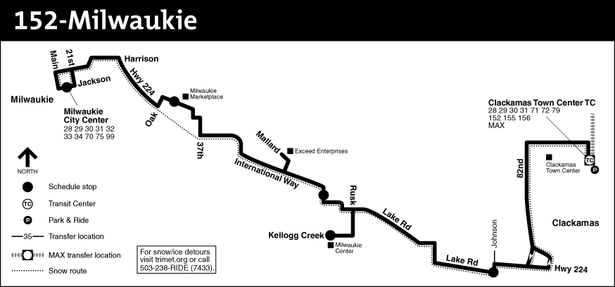 Bus Line 152 Route Map