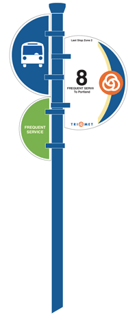 Image of Frequent Service bus stop sign