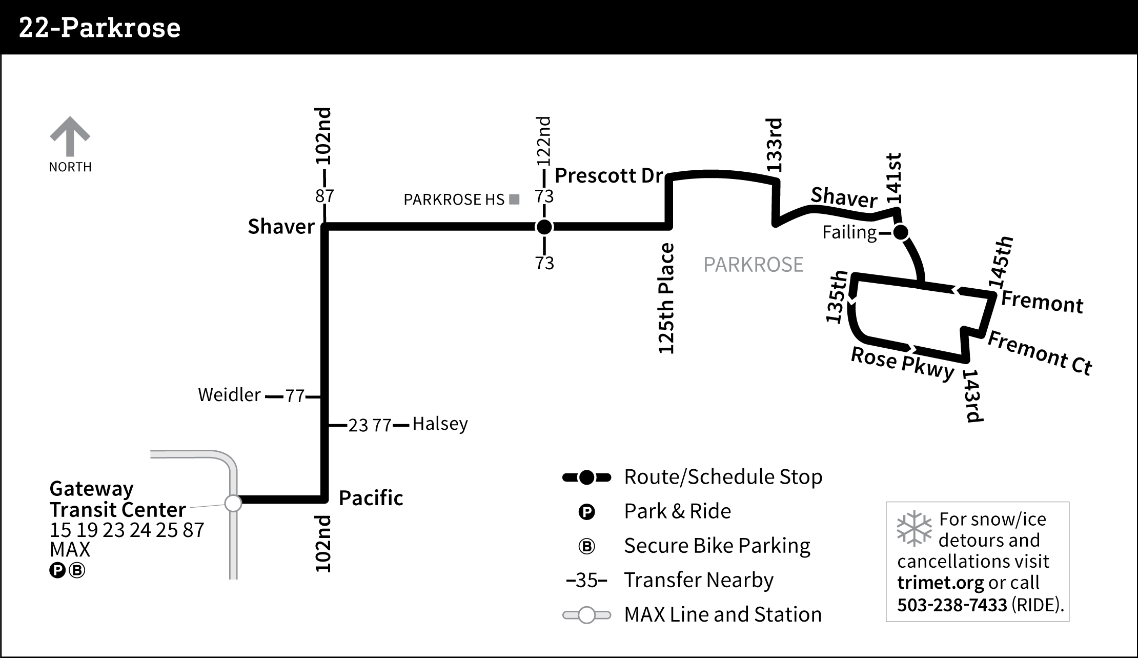 Bus Line 22 route map