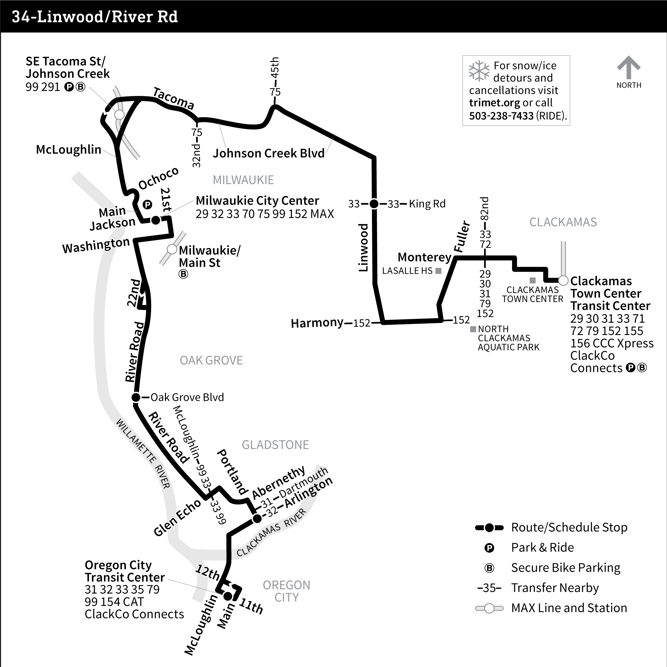Bus Line 34 route map