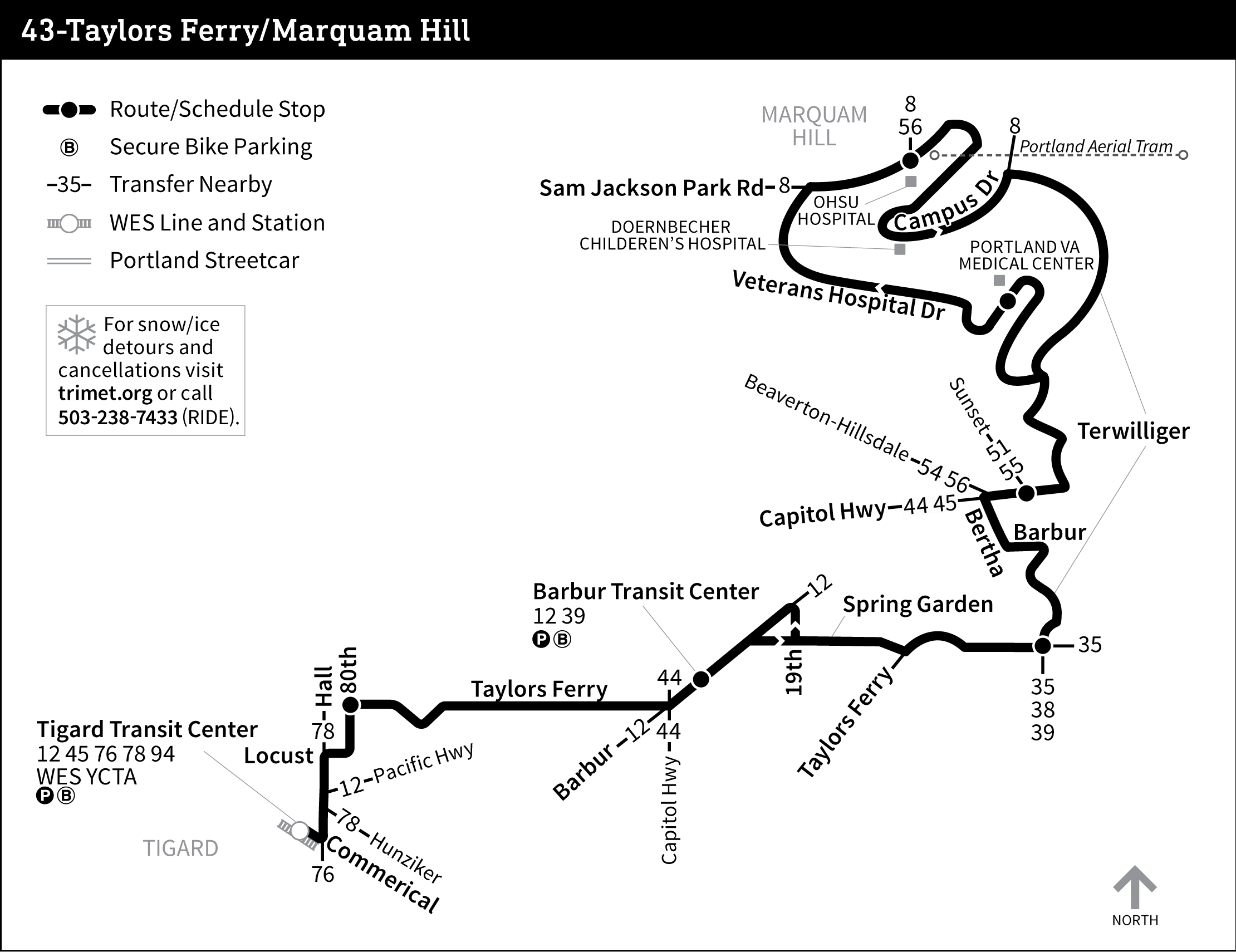 Bus Line 43 route map