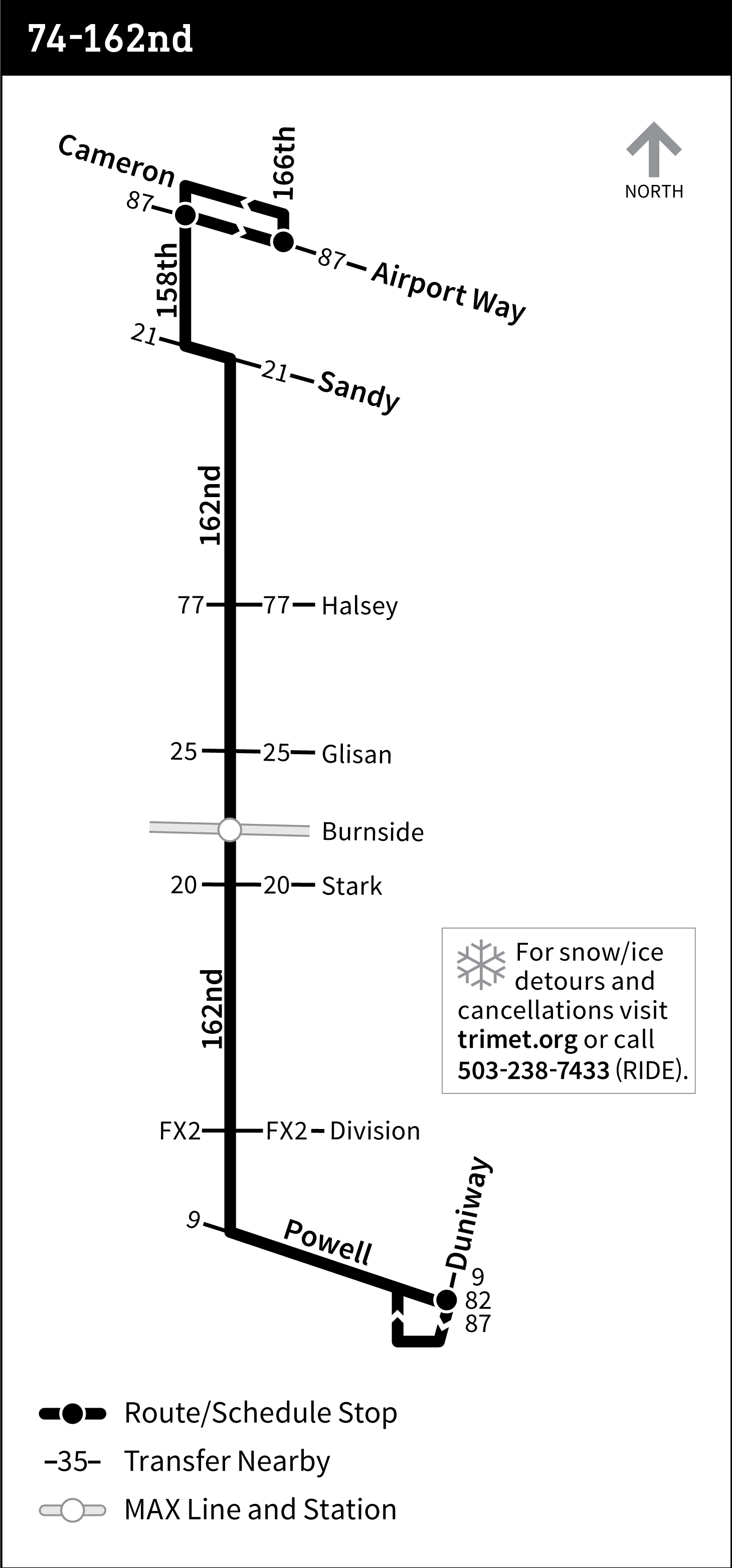 Bus Line 74 route map