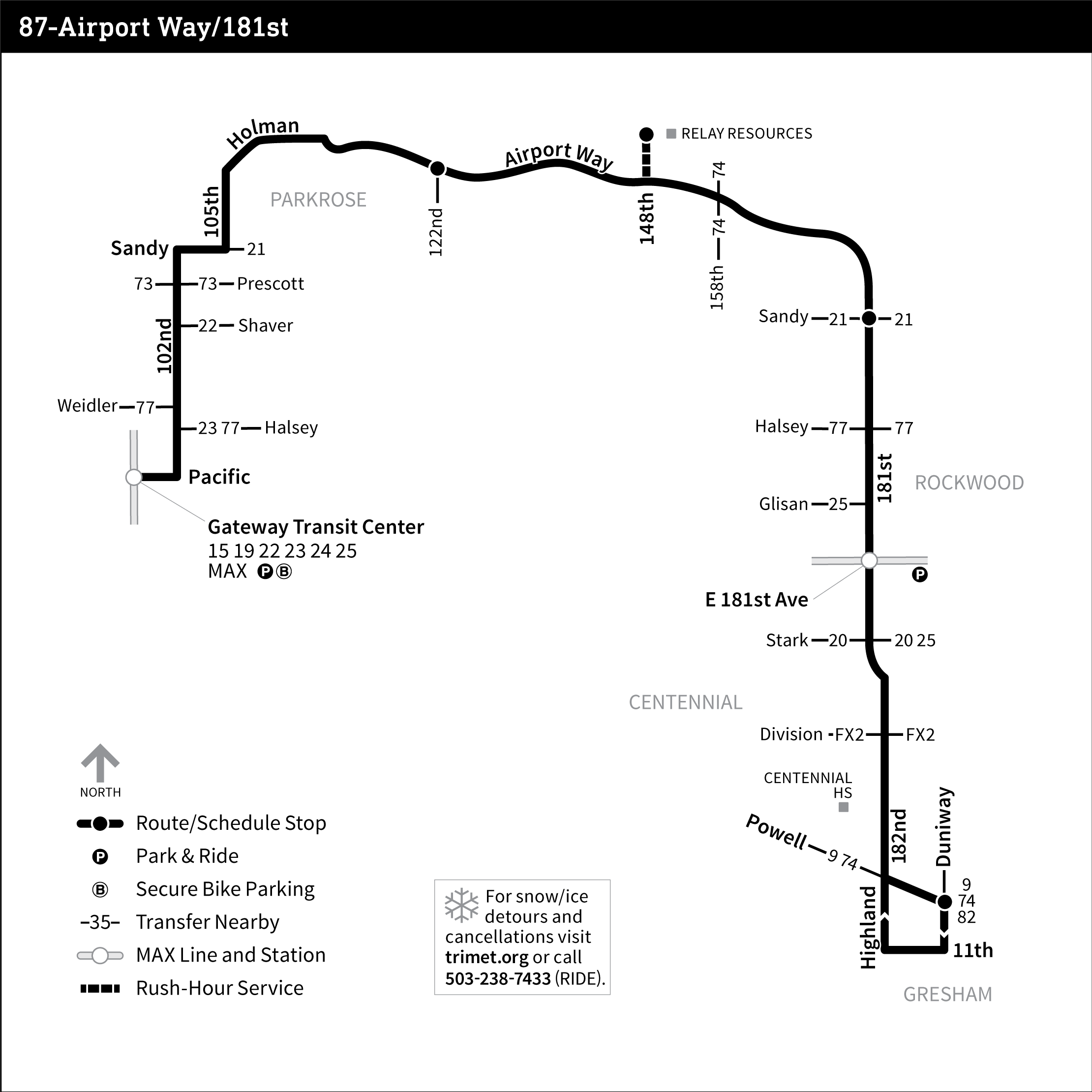 Bus Line 87 route map