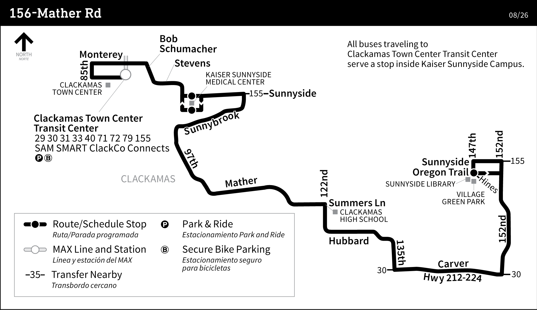 Bus Line 156 route map