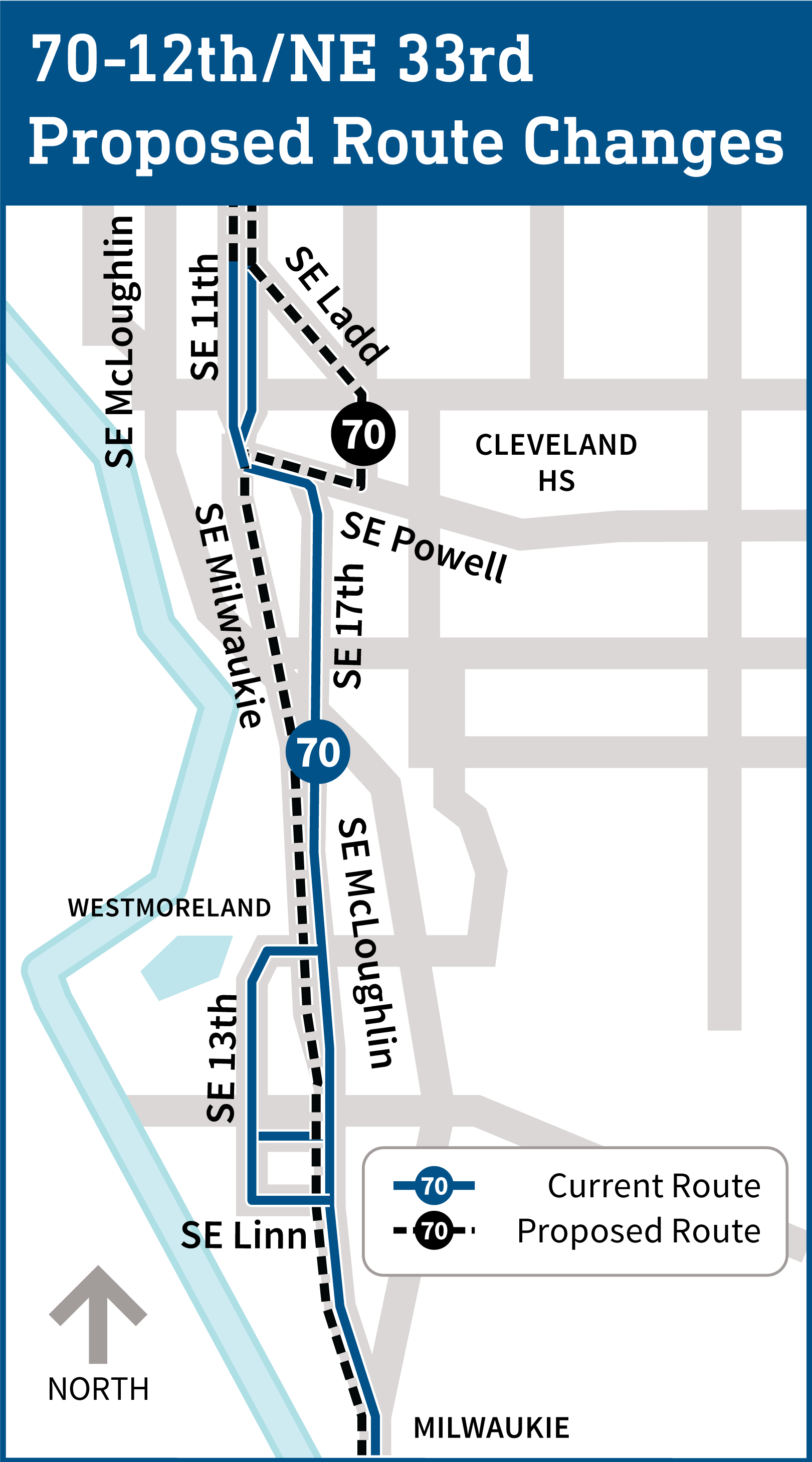 Line 70 route changes map