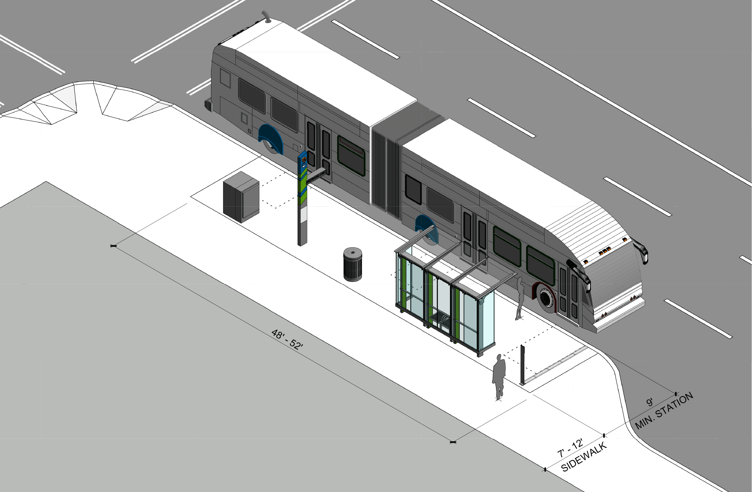 Pedestrian Bypass station