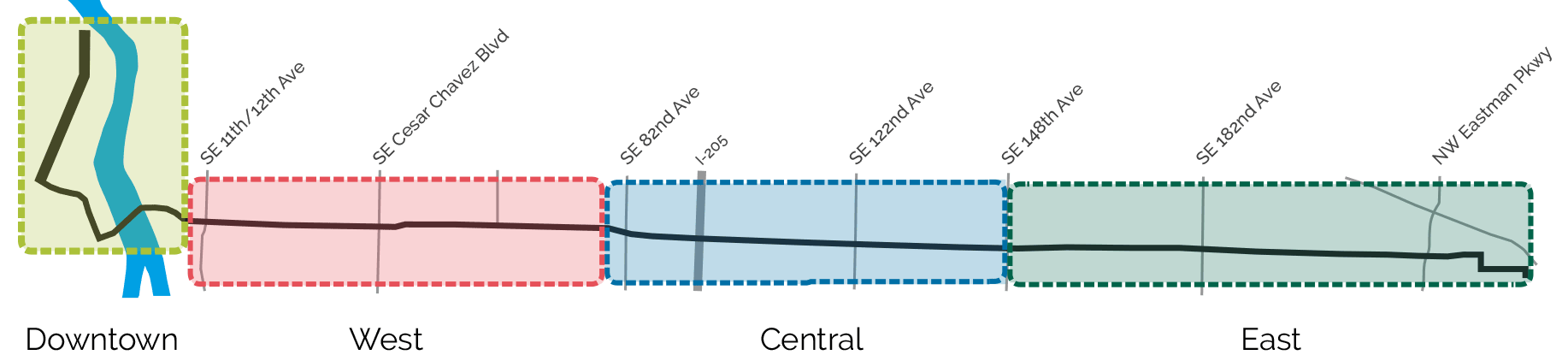 Map of alignment segments