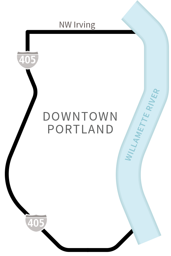 Honored Citizen Downtown Portland Pass boundary map