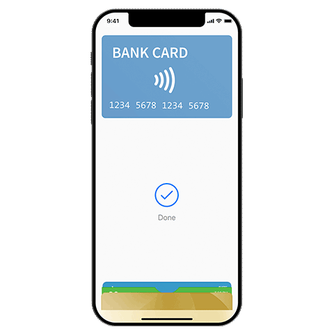 phone using bankcard in mobile wallet