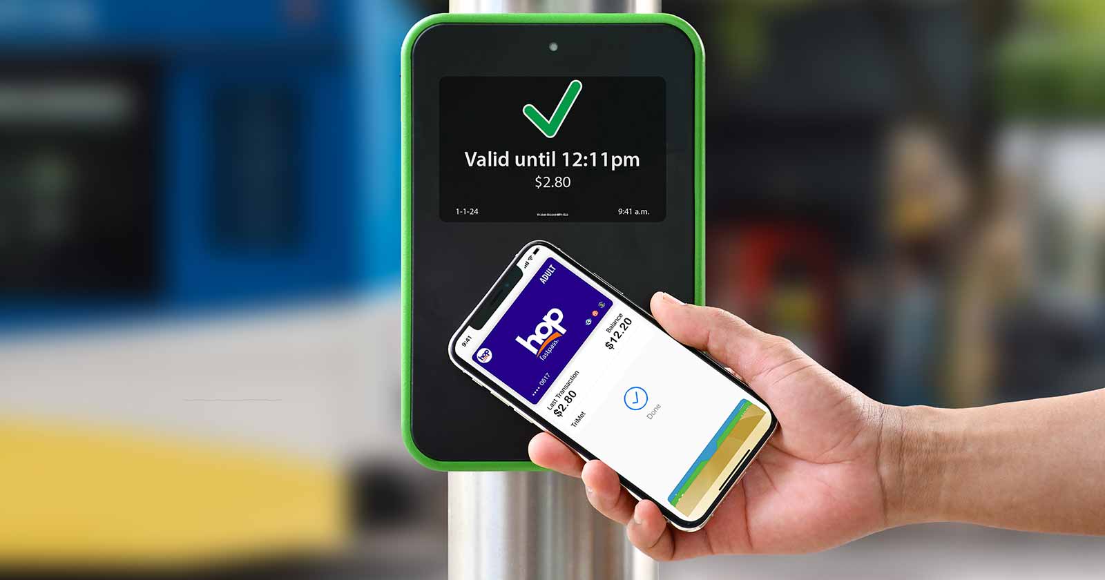 Paying With Your Phone Using a Virtual Hop Card