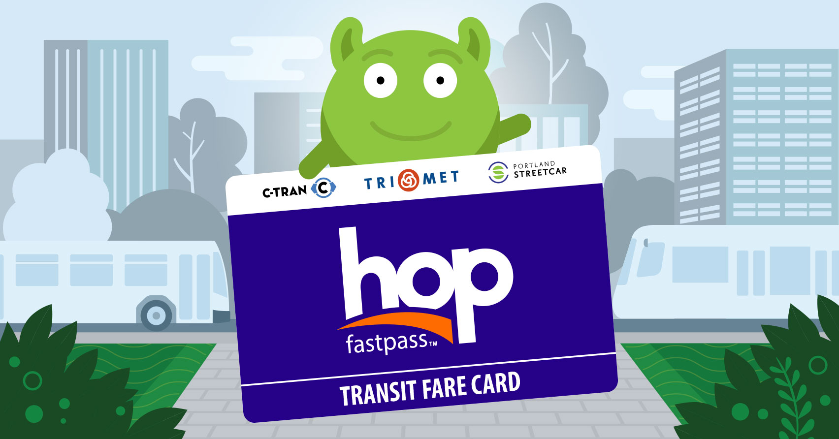 Hop Fastpass Transit Fare Card for TriMet, CTRAN and Portland Streetcar
