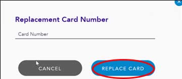 Card Number window