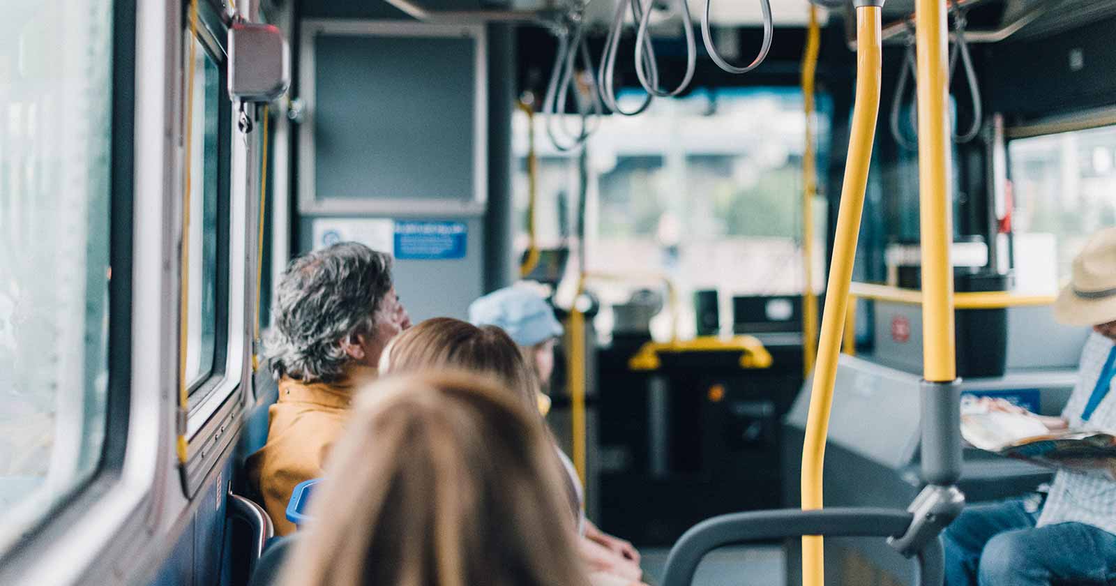 riders on a bus