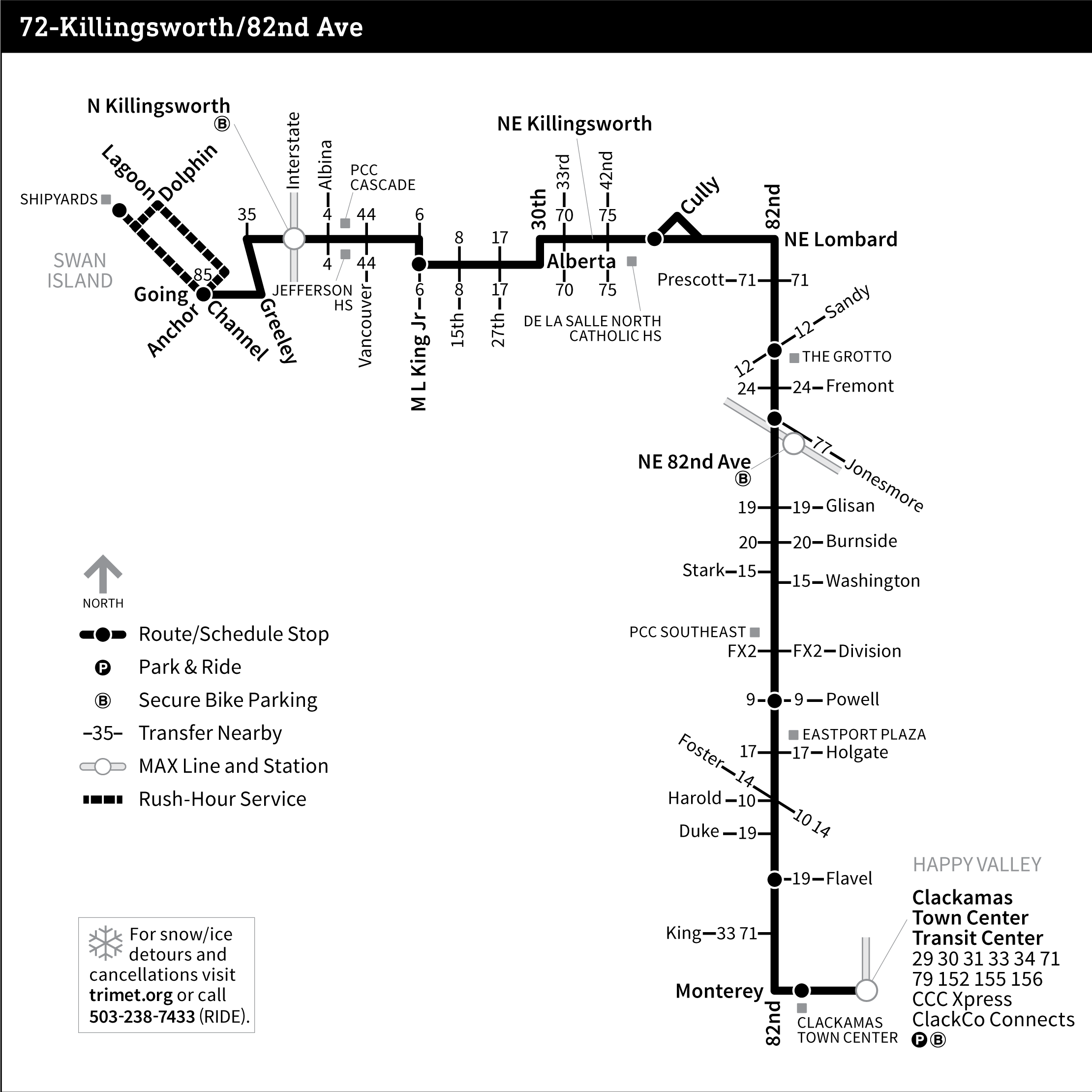 Bus Line 72 route map