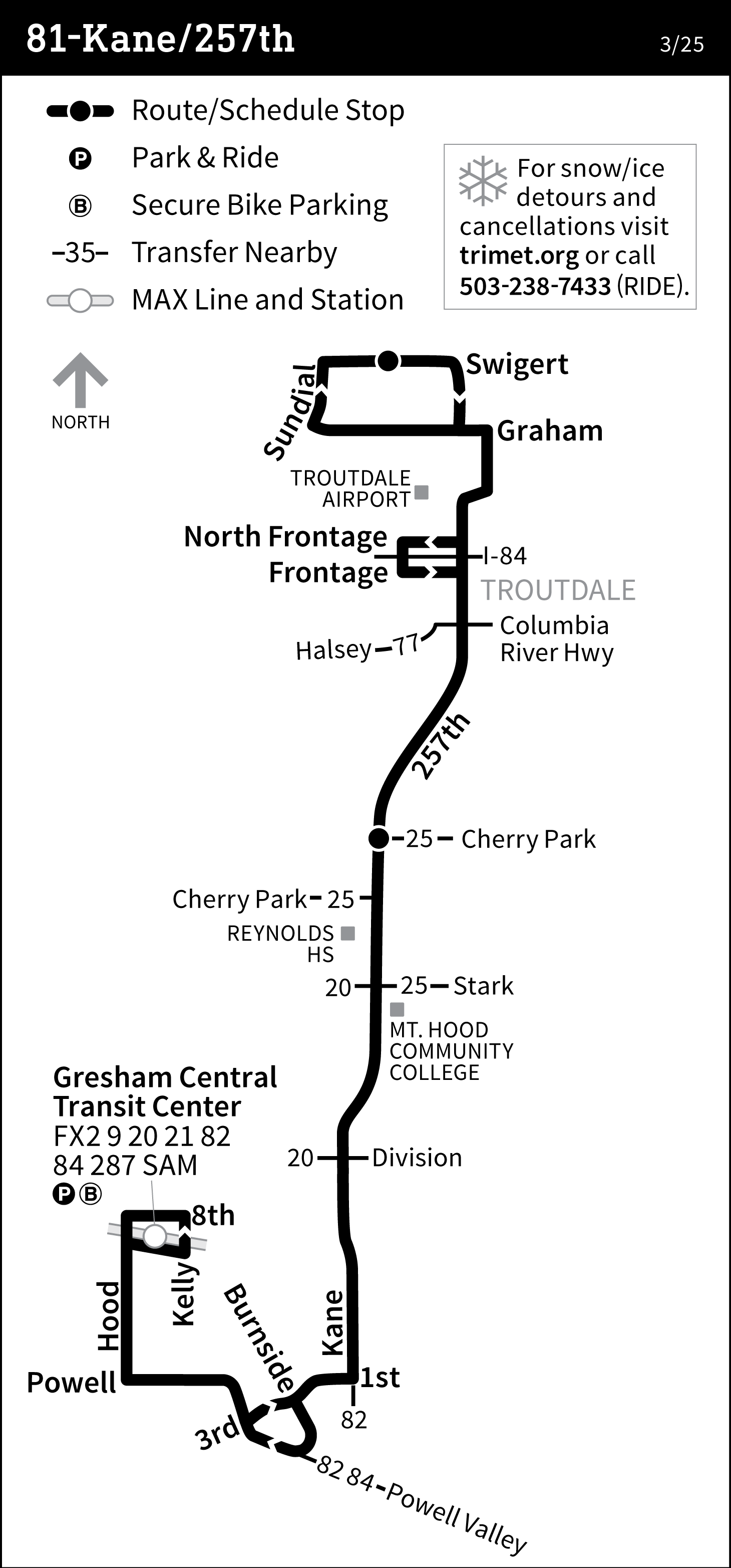 Bus 81 Route Map 81-Kane/257Th