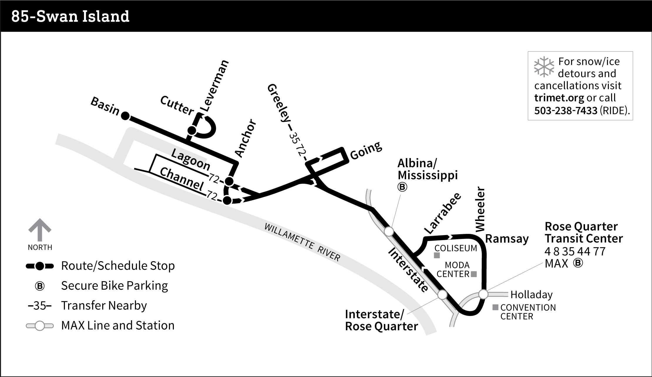 Trimet Trip Planner 85 Bus Schedule Swan Island