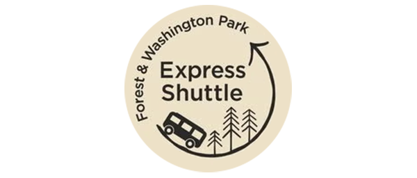 森林和 Washington Park 快线摆渡车徽标