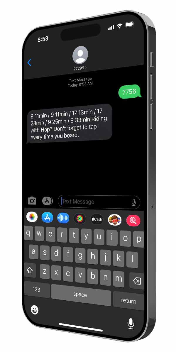 TransitTracker by Text Message