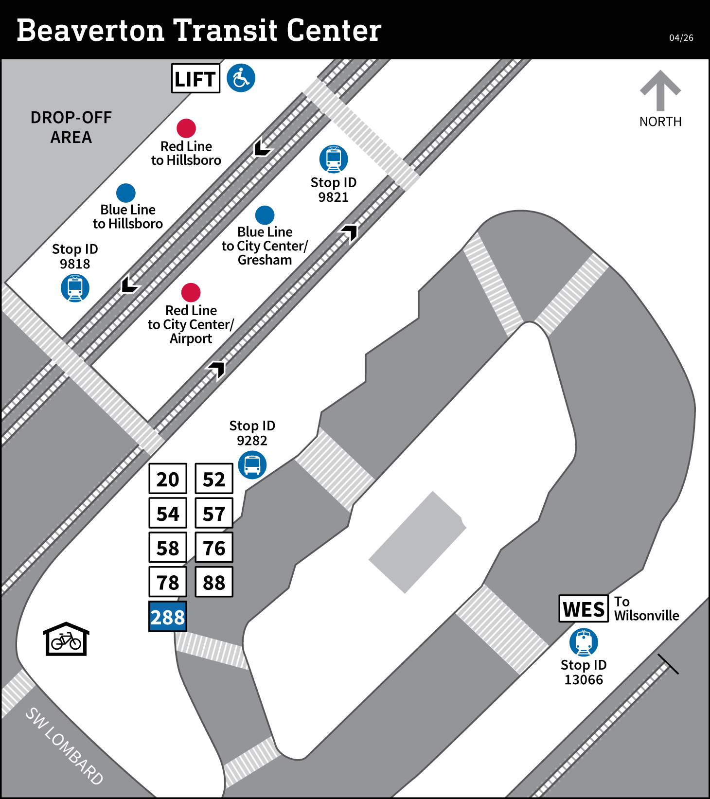 Beaverton 환승 센 지도