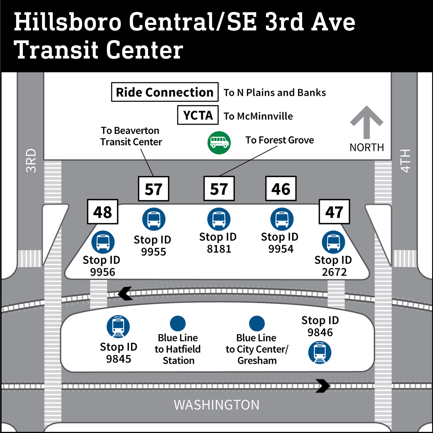 Map of Hillsboro Transit Center