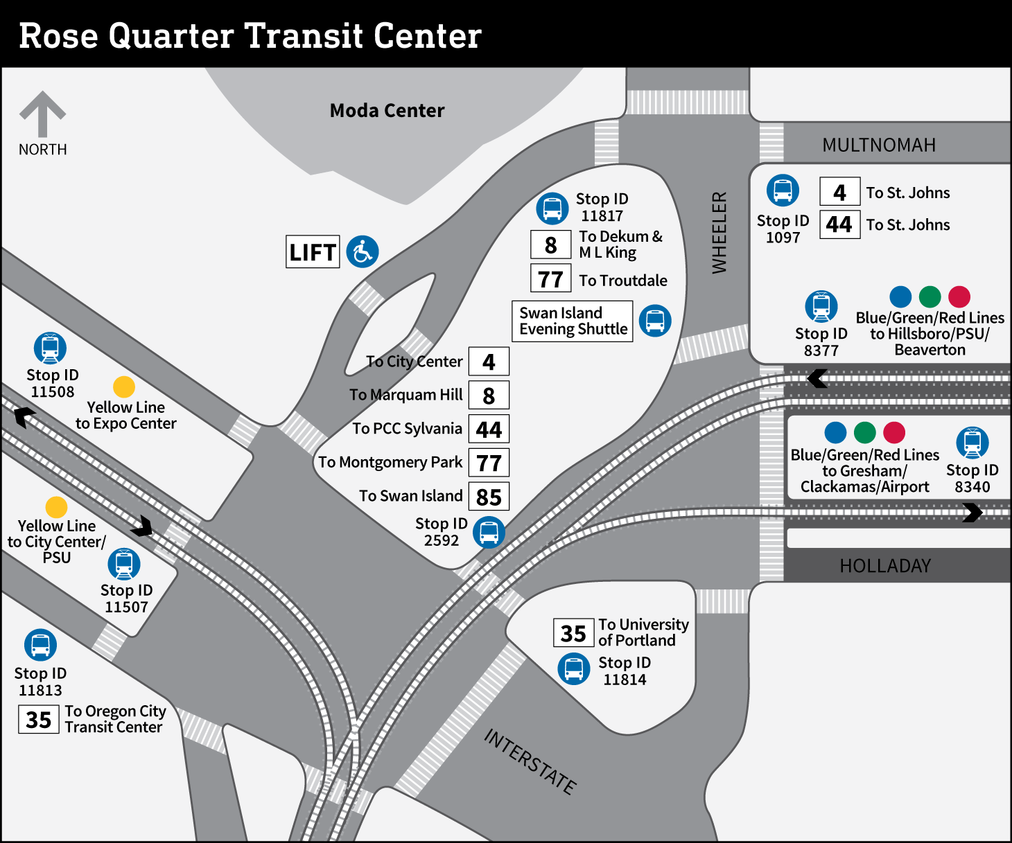 moda center entrance map