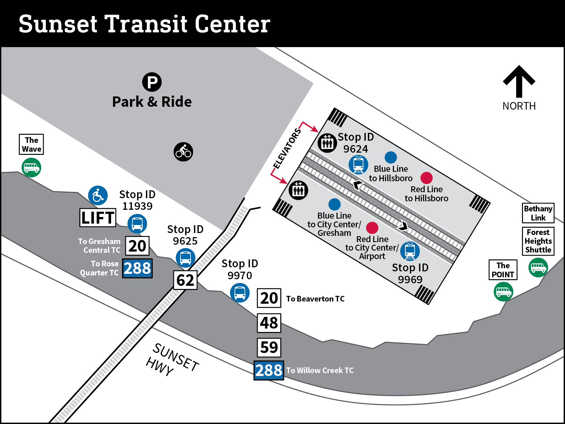 Sunset Transit Center 地图